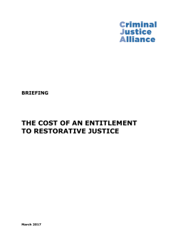 the cost of an entitlement to restorative justice