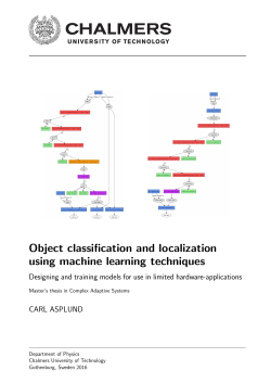 Object classification and localization using machine learning