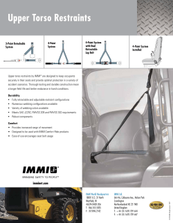 Upper Torso Restraints