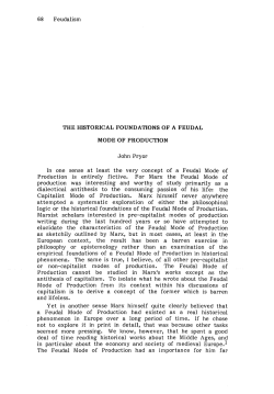 68 Feudalism John Pryor In one sense at least the very concept of a