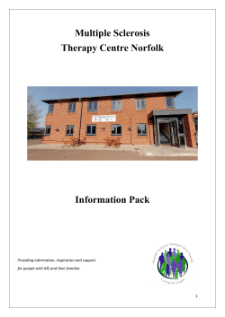 Multiple Sclerosis Therapy Centre Norfolk Information Pack