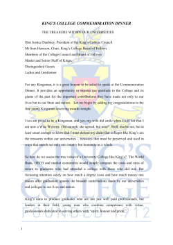 king`s college commemoration dinner