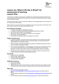 Lesson six: What is life like in Brazil?