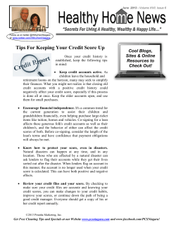 Tips For Keeping Your Credit Score Up