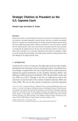 Strategic Citations to Precedent on the US Supreme