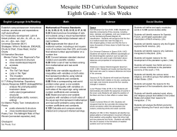 Fall 2016 - Mesquite ISD