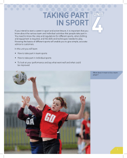 BTEC Entry 3/Level 1 Sport and Active Leisure Unit 4