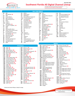 Southwest Florida All Digital Channel Lineup