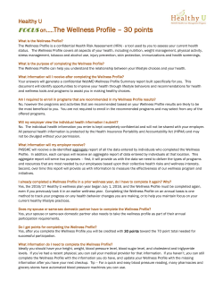 FOCUS on&hellip;..The Wellness Profile &ndash; 30 points