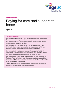 Paying for care and support at home