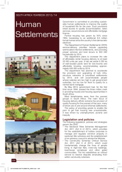 Human Settlements