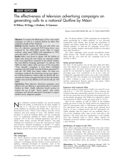 The effectiveness of television advertising campaigns on