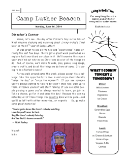 Monday - Camp Luther, WV