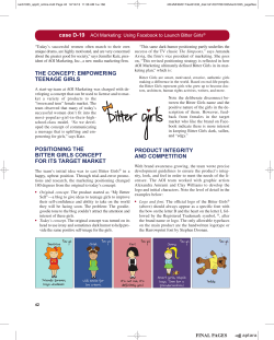 THE CONCEPT: EMPOWERING TEENAGE GIRLS POSITIONING