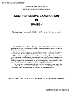 comprehensive examination in spanish