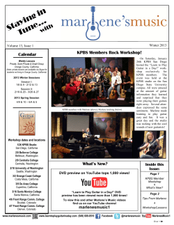 Marlene`s Music Newsletter