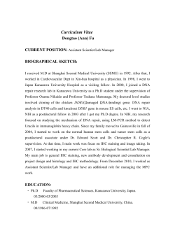Curriculum Vitae - Department of Pathology, Immunology and