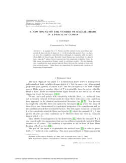 A NEW BOUND ON THE NUMBER OF SPECIAL FIBERS IN A