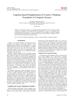 Cogniton-based Enlightenment of Creative Thinking