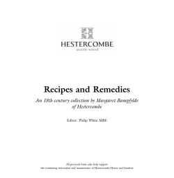 Recipes and Remedies - Hestercombe Gardens