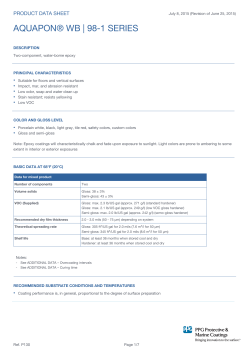 aquapon wb | 98-1 series - Specialty Coatings Inc.