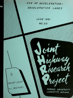 Use of Acceleration-Deceleration Lanes : Technical - Purdue e-Pubs