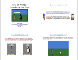 How Tall Are You? Introducing Functions