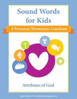 Attributes of God - Proverbial Homemaker