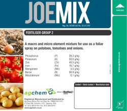 A macro and micro element mixture for use as a - Ag