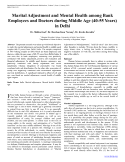 Marital Adjustment and Mental Health among Bank Employees and