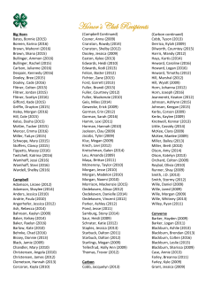 Honor`s Club Recipients