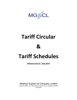 LT/HT Tariff FY 2014-15
