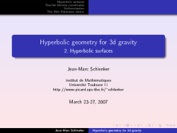 Hyperbolic geometry for 3d gravity