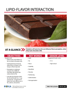 lipid-flavor interaction