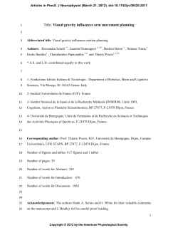 Title: Visual gravity influences arm movement planning