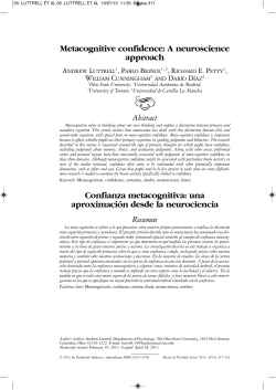 Metacognitive confidence