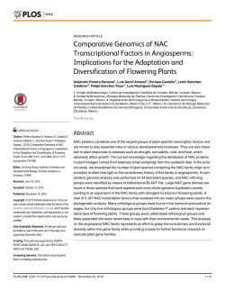 Comparative Genomics of NAC Transcriptional Factors in