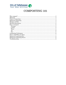 Composting is the aerobic decomposition of biodegradable organic