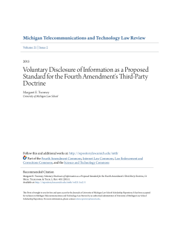 Voluntary Disclosure of Information as a Proposed Standard for the