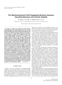 The Mechanochemical Self-Propagating Reaction between