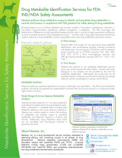 Metabolite Identification Services for Safety Assessment