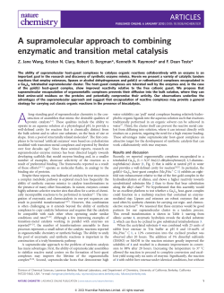 A supramolecular approach to combining enzymatic and transition