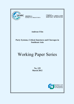 Party Systems, Critical Junctures and
