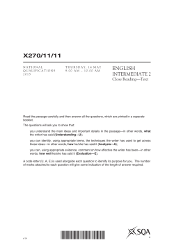 English Close Reading Text Spell check on