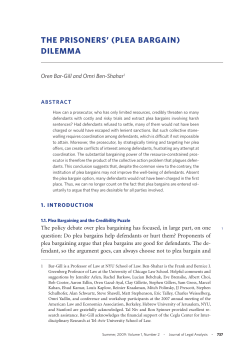 THE PRISONERS` (PLEA BARGAIN) DILEMMA