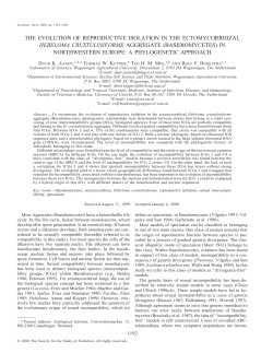 the evolution of reproductive isolation in the ectomycorrhizal