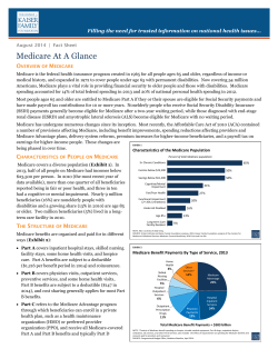 Medicare at a Glance - Kaiser Family Foundation