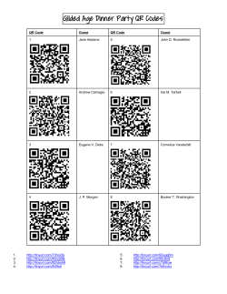 Gilded Age Dinner Party QR Codes