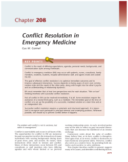 Conflict Resolution in Emergency Medicine