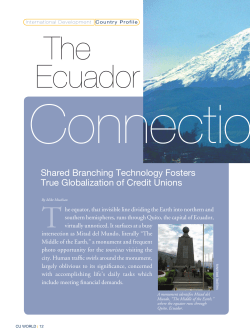 The Ecuador Connection - World Council of Credit Unions